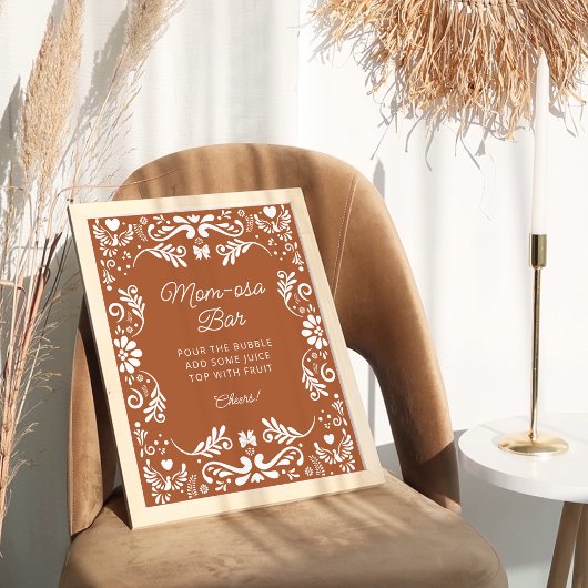 Poster Cielito Lindo Baby shower mexicain Mom-osa Bar