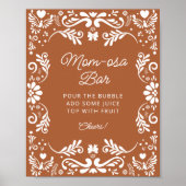 Poster Cielito Lindo Baby shower mexicain Mom-osa Bar (Devant)