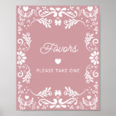 Poster Cielito Lindo Mexicaine Fille Baby shower Faveurs (Devant)