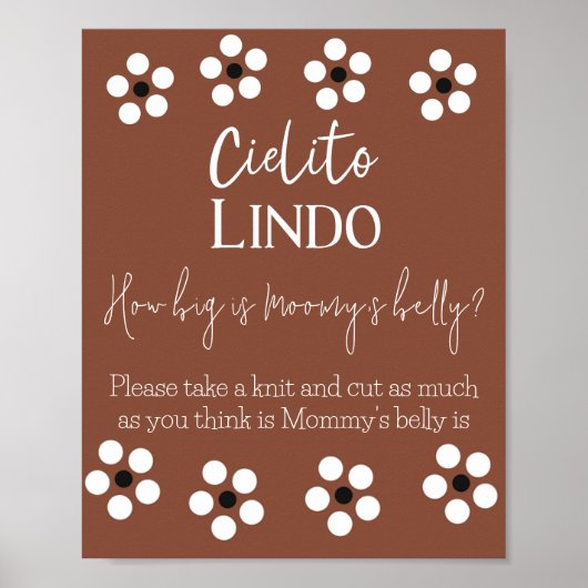 Poster Cielito Lindo Talavera Baby shower mexicain Jeu (Devant)
