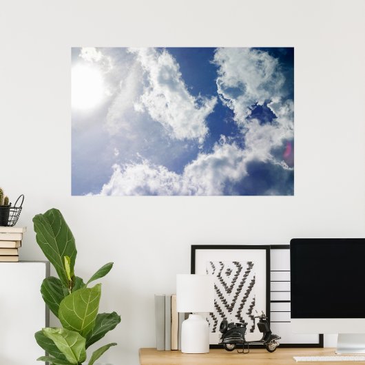 Poster Ciels bleus (Bureau à domicile)