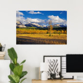 Poster Ciels bleus et nuages au-dessus d'un pré (Bureau à domicile)
