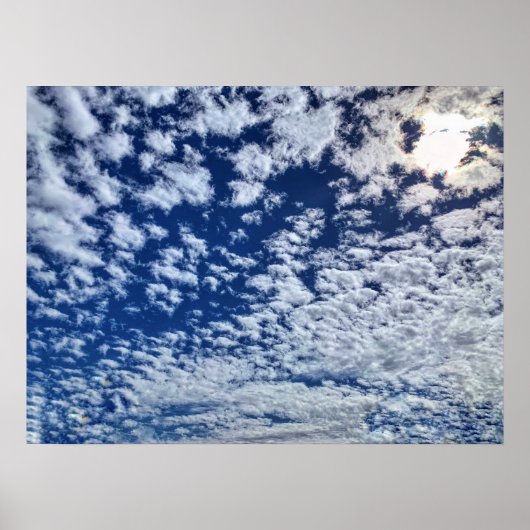 Poster Ciels bleus et nuages blancs (Devant)