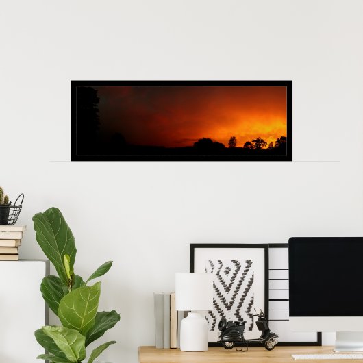 Poster Ciels orange (Bureau à domicile)