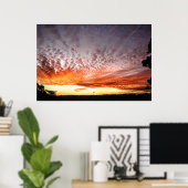 Poster Ciels orange (Bureau à domicile)