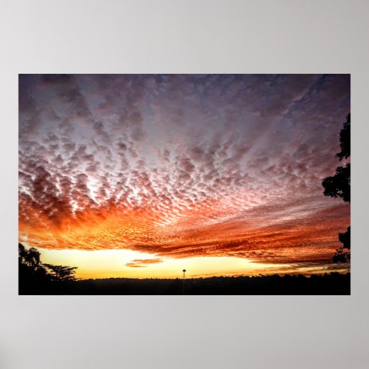 Poster Ciels orange (Devant)