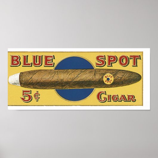 Poster Cigar à points bleus (Devant)