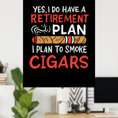 Poster Cigar Lover | Je Prévois De Fumer Des Cigares (Bureau à domicile)