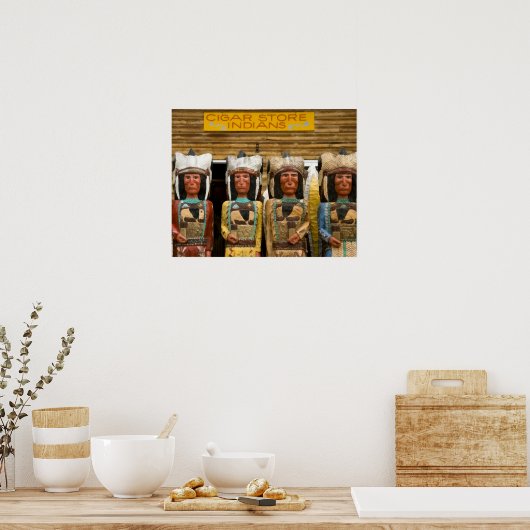 Poster Cigar Store statues indiennes (Cuisine)