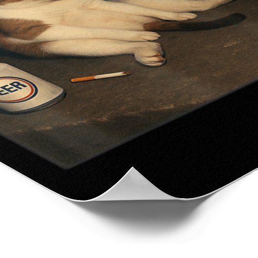 Poster Cigarette Kitten Drôle Fumer Mème Chat Stud (Coin)