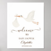 Poster Cigogne adorable mignonne (Devant)
