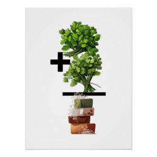 Poster Cilantro Math - Drôle Anti-Cilantro
