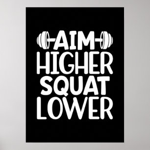 Poster Cime Supérieure Squat Inférieur - Gym entraînement