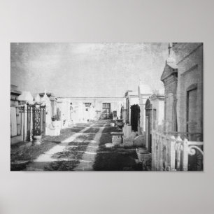 Poster Cimetière à la Nouvelle-Orléans Louisiane