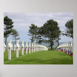 Poster Cimetière américain chez la Normandie