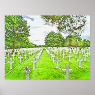 Poster Cimetière américain en Normandie