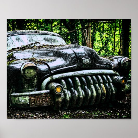 Poster Cimetière de voiture classique | Buick Roadmaster (Devant)