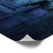 Poster Cimetière effrayant avec cimetière et tombes (Coin)