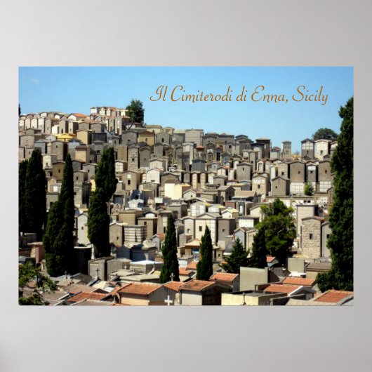 Poster Cimetière Enna de Sicile (Devant)