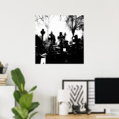 Poster cimetière gothique déplaisant (Bureau à domicile)
