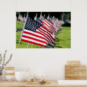 Poster Cimetière militaire historique avec drapeaux améri (Cuisine)