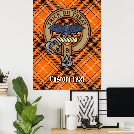 Poster Cimier d'Halloween sur Tartan (Bureau à domicile)