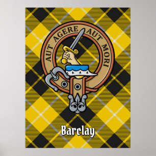 Poster Cimier du clan Barclay sur tartan de robe de soiré