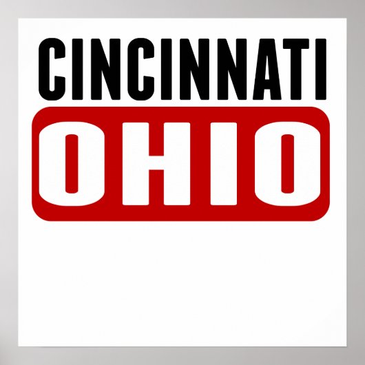 Poster Cincinnati Ohio (Devant)