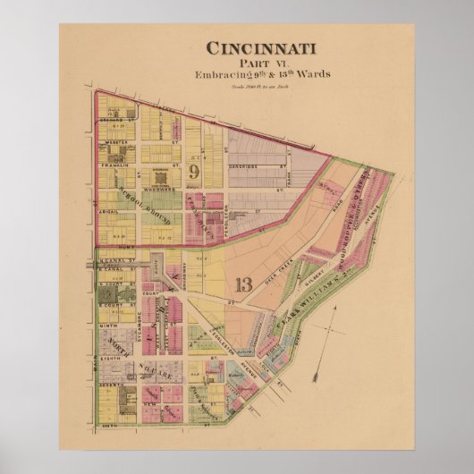 Poster Cincinnati, Ohio 8 (Devant)