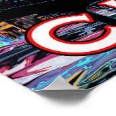 Poster Cincinnati, Ohio en graffiti (Coin)