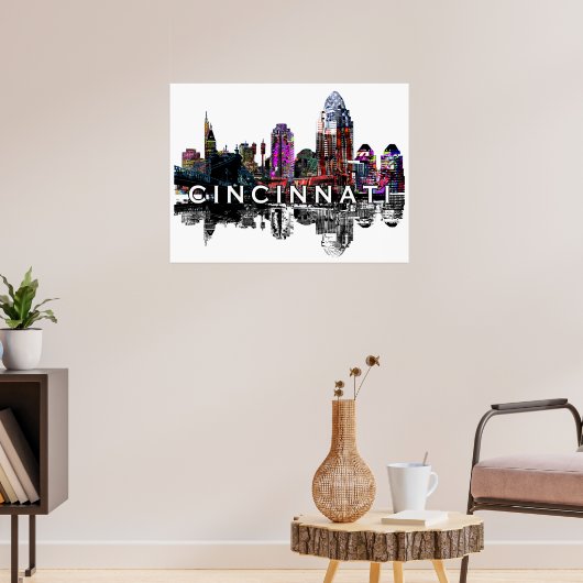 Poster Cincinnati, Ohio en graffiti (Salon 3)