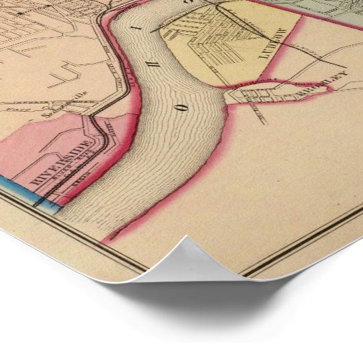 Poster Cincinnati, Ohio et environs (Coin)