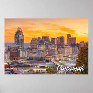 Poster Cincinnati, Ohio, États-Unis