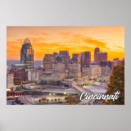 Poster Cincinnati, Ohio, États-Unis (Devant)