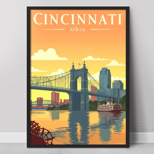 Poster Cincinnati Ohio vintage