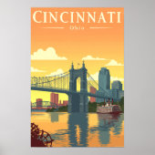 Poster Cincinnati Ohio vintage (Devant)