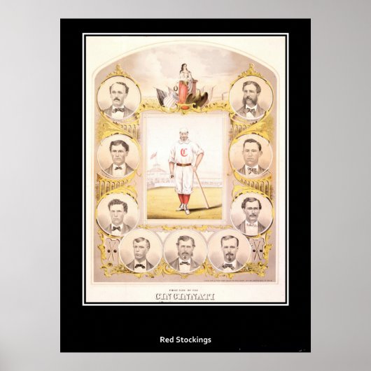 Poster Cincinnati Red Stockings 1869 (Devant)