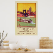 Poster Cincinnati sur la porte d'entrée de l'Ohio au sud (Cuisine)