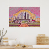 Poster Cincinnati Union Terminal Aquarelle Peinture (Cuisine)