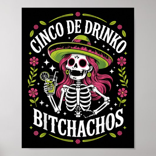 Poster Cinco De Drinko Achos Cinco De Mayo (Devant)