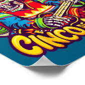 Poster Cinco de drinko drôle cinq mai fête boisson (Coin)