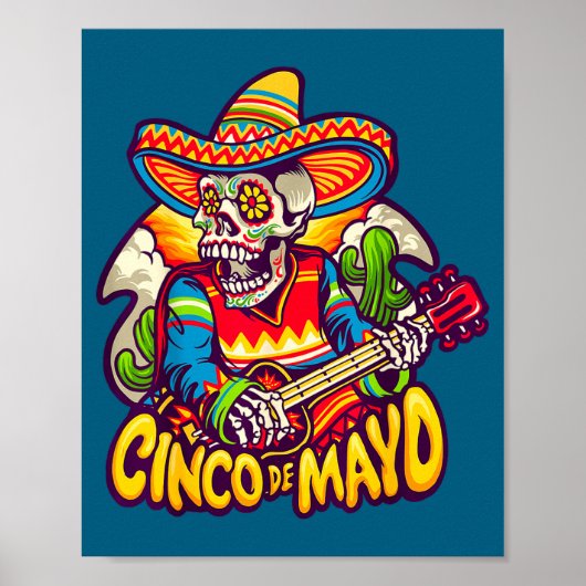 Poster Cinco de drinko drôle cinq mai fête boisson (Devant)