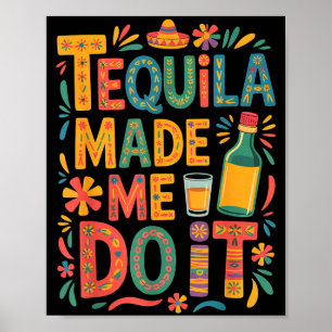 Poster Cinco de mayo boisson drôle fête alcool