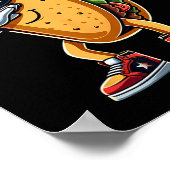Poster Cinco De Mayo Dabbing Taco Funny Mexicains Garçons (Coin)