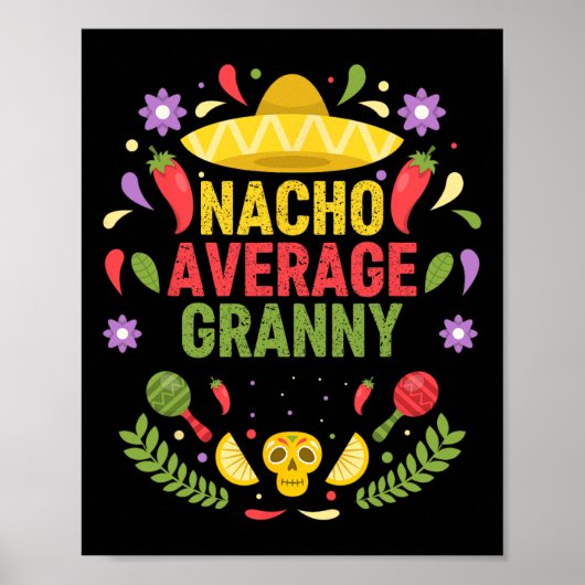 Poster Cinco De Mayo Drôle Nacho Granny moyenne (Devant)