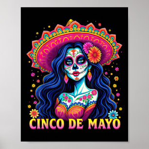 Poster Cinco De Mayo Fête Mexicaine 5 De Mayo Femmes
