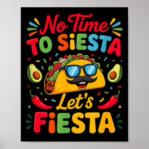 Poster Cinco De Mayo Fête Taco Fiesta Amusant 