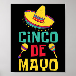 Poster Cinco De Mayo Fiesta Drôle Parti Mexicain Celebrat