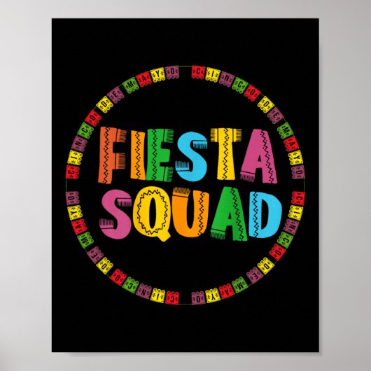 Poster Cinco De Mayo Fiesta Squad Drôle Faisons la Fiesta (Devant)