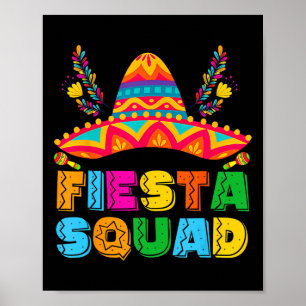 Poster Cinco De Mayo Fiesta Squad Parti Mexicain Cinco De